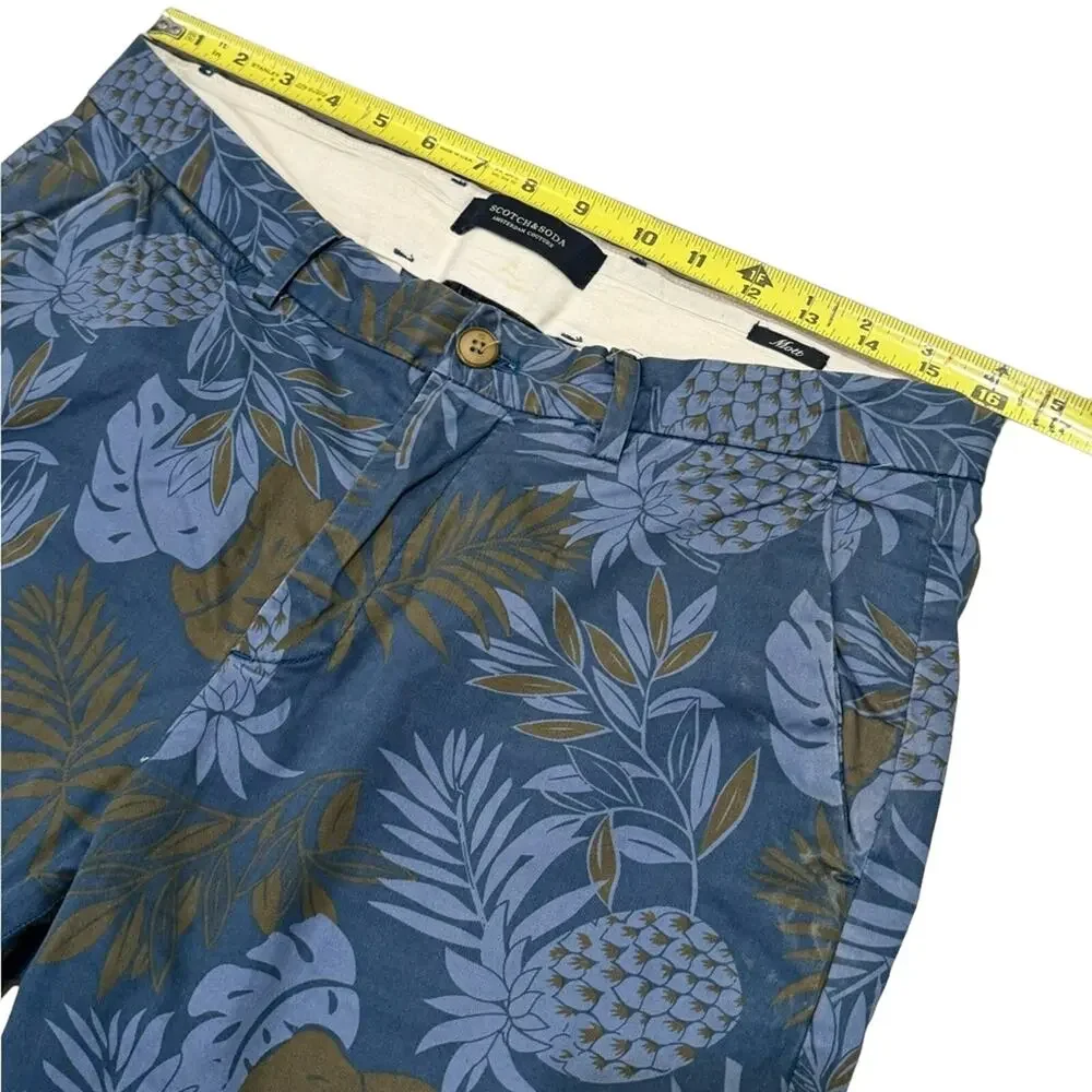 Scotch & Soda Mott Men’s Tropical/Floral Slim Preppy Chino Khaki Pants, Size 31 - Picture 6 of 10